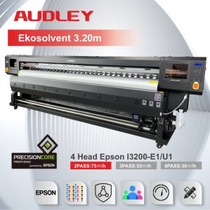 Audley 3.2m Ekosolvent Baskı Makinesi 4 Kafa