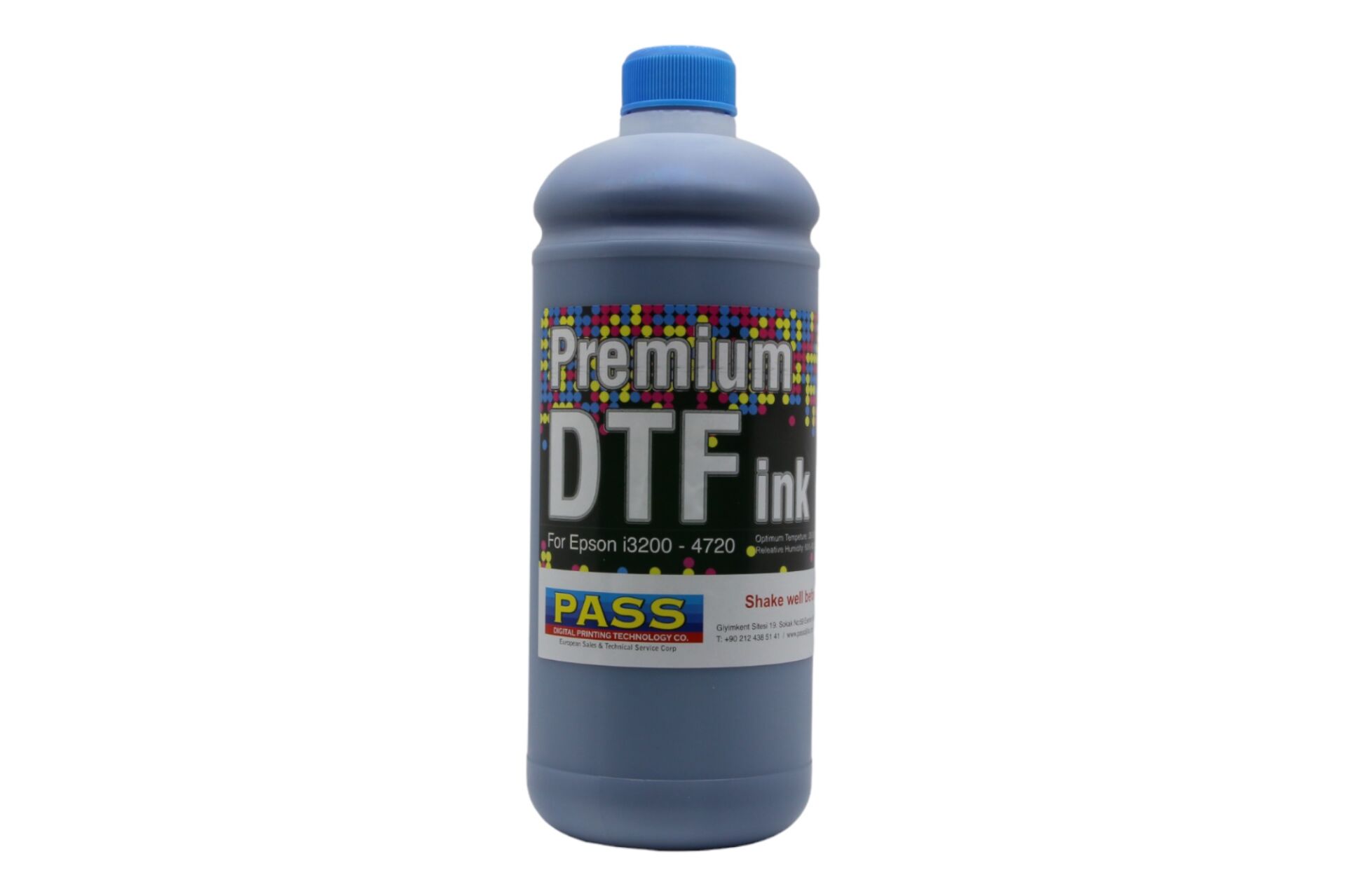 DTF Dijital Baskı Boyası ( Premium Seri ) OEKO-TEX Cyan