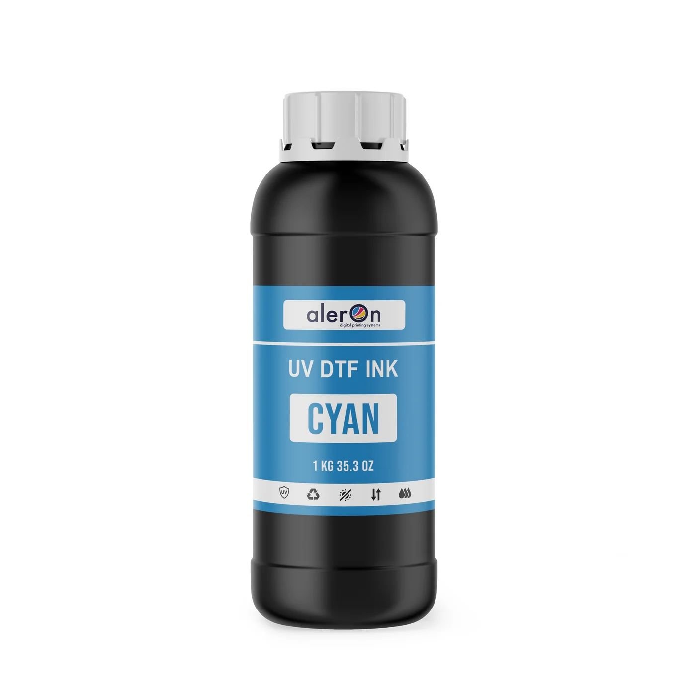 Aleron UV DTF Dijital Baskı Boyası 1 Litre Cyan
