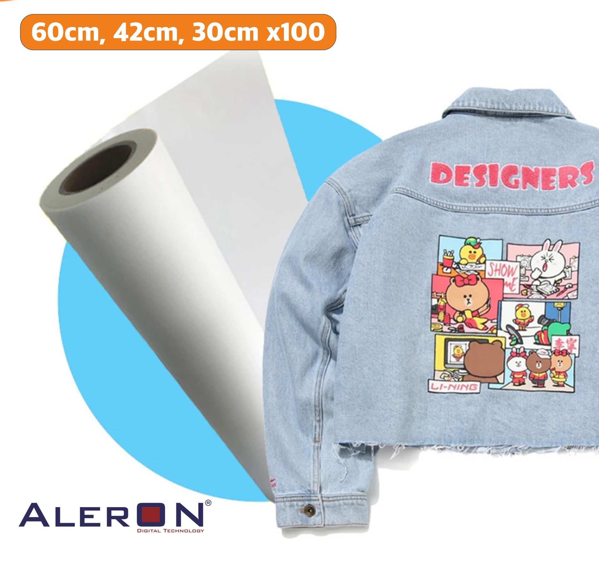 DTF Double Side Instant Pet Film 60X100CM.